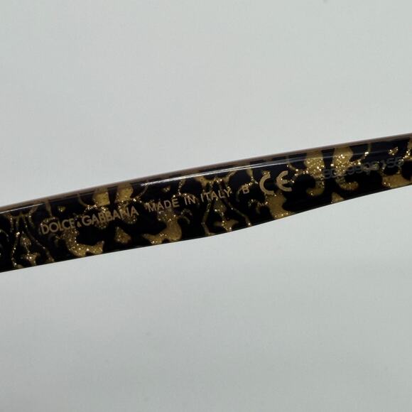 DOLCE & GABBANA DG 3321 3215 Black Damasco Gold Glitter Made in Italy 54-17-140 main image 4